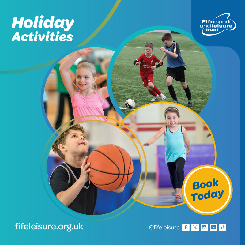 Fife Sports and Leisure Trust Facebook ad: Holiday Activities - Fife Sports and Leisure Trust