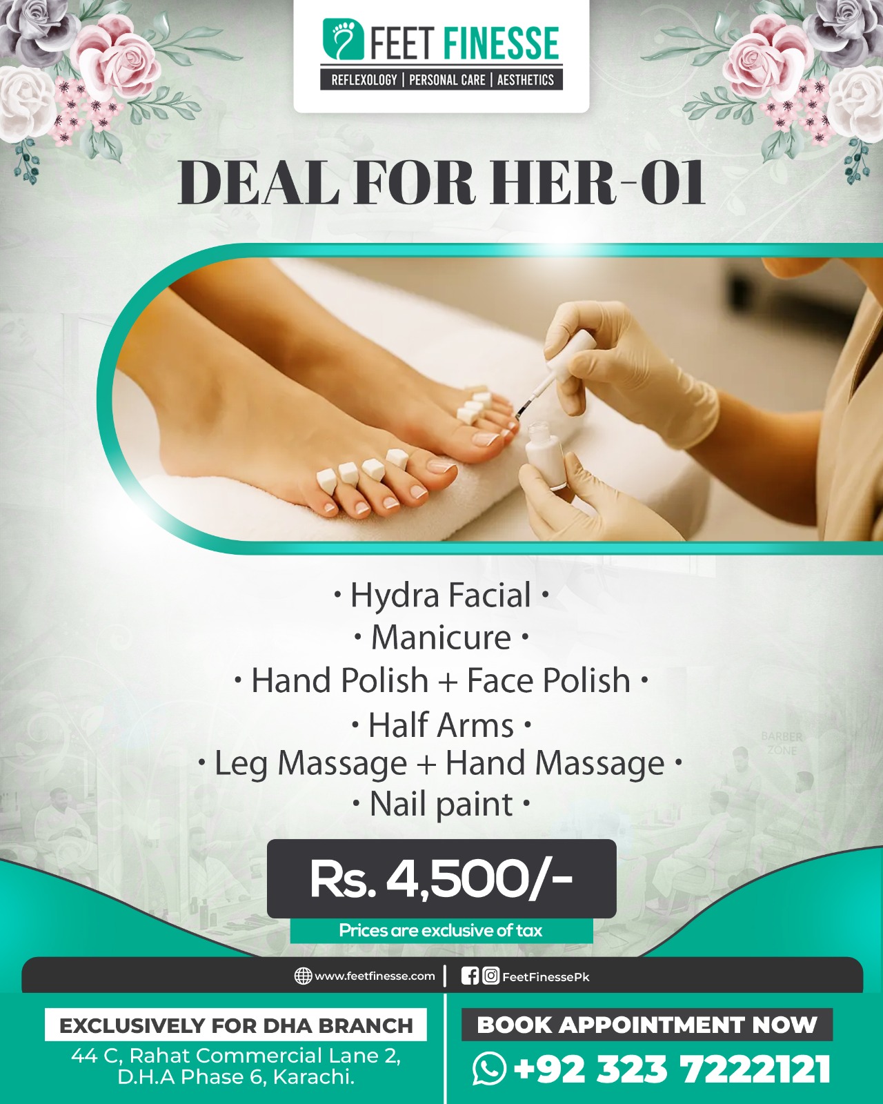 Feet Finesse Facebook ad: Pamper yourself With the Perfect Beauty Experience Feel…