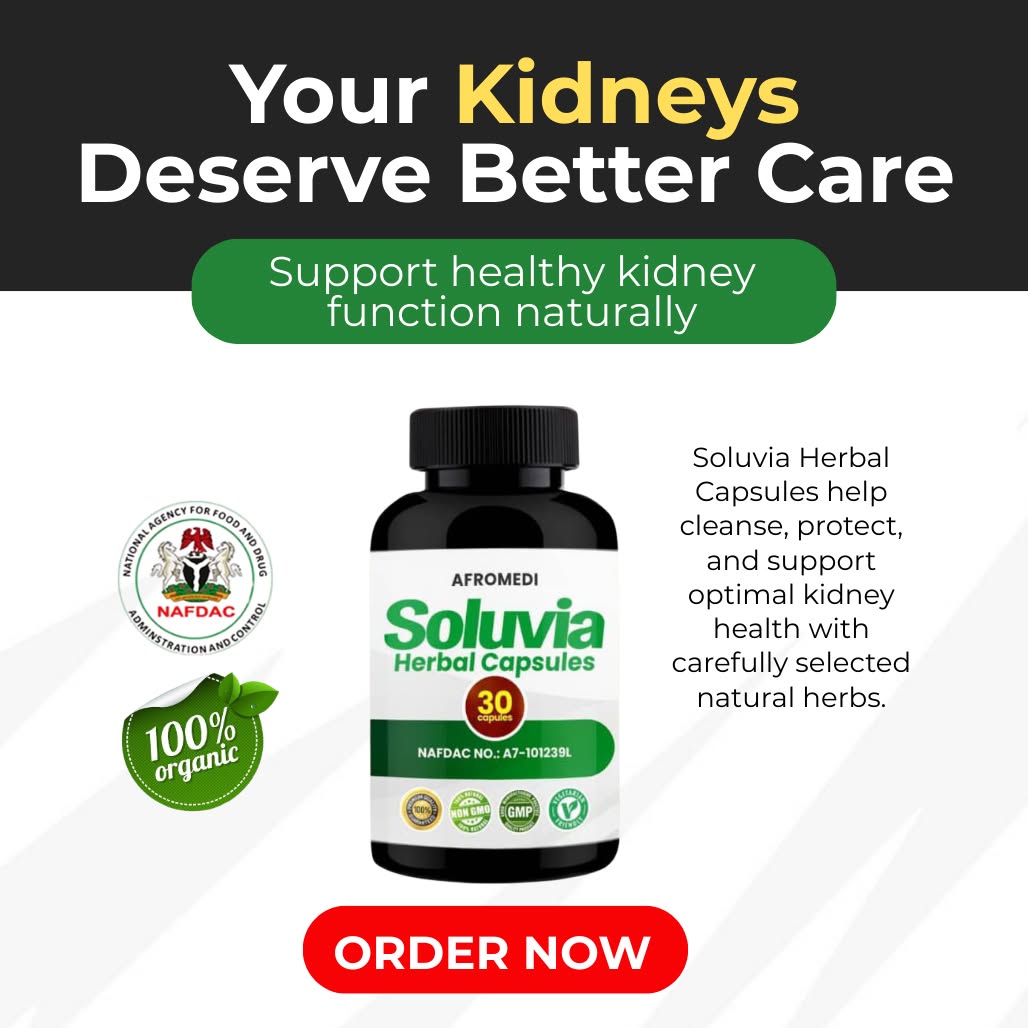 Soluvia Herbal Kidney Capsule Facebook ad: A PROVEN KIDNEY WELLNESS REMEDY