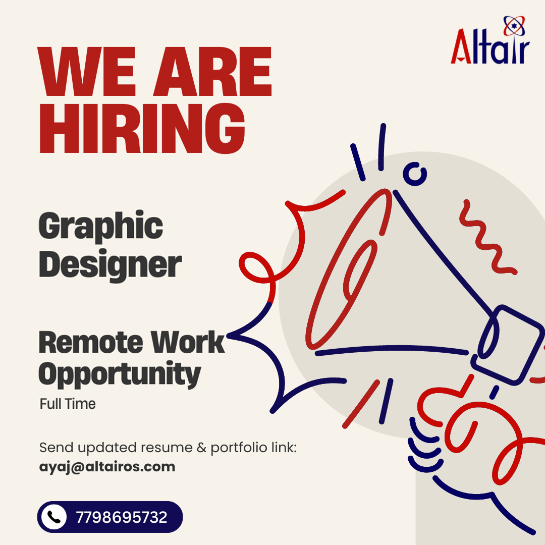 Altair Online Services Facebook ad: We’re Hiring a Creative Graphic Designer, Join Our Team