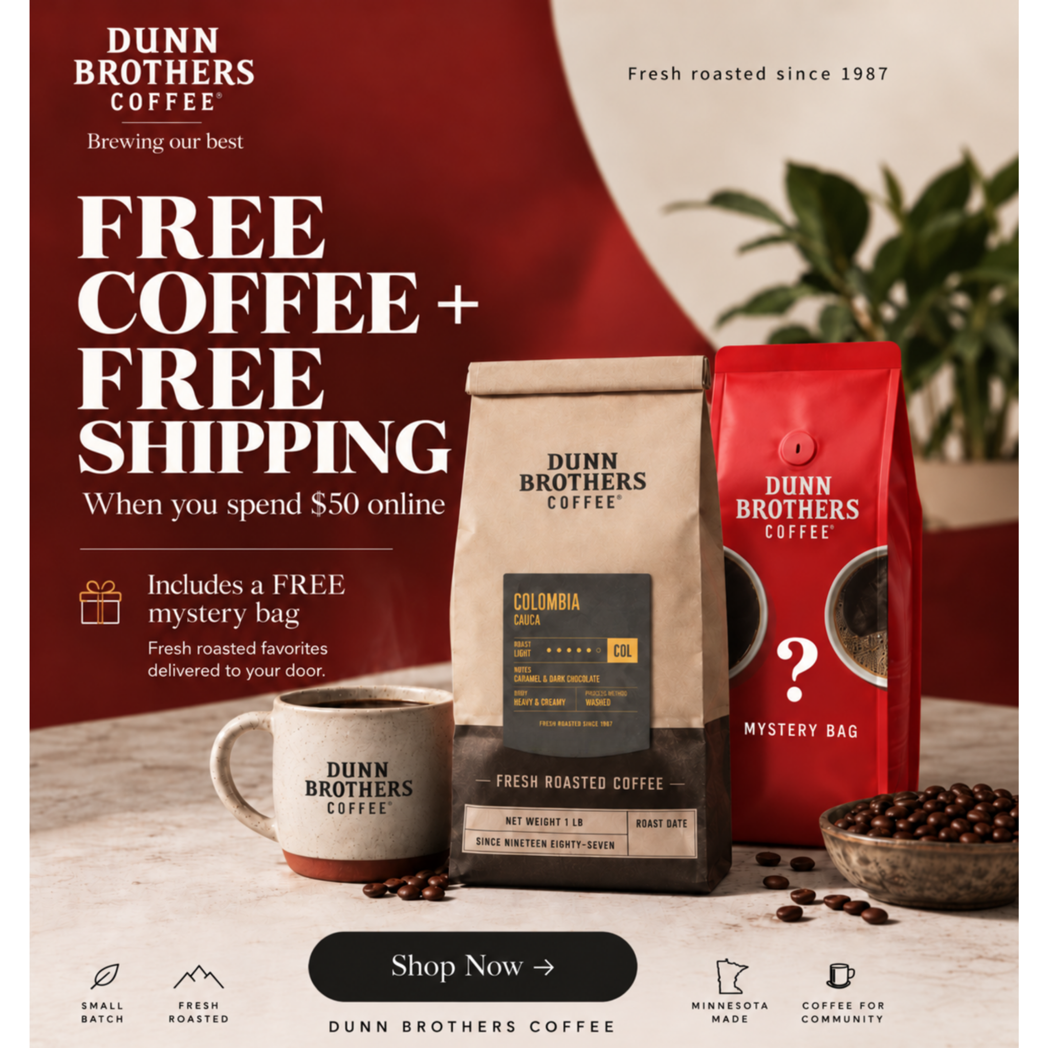 Dunn Brothers Coffee Facebook ad
