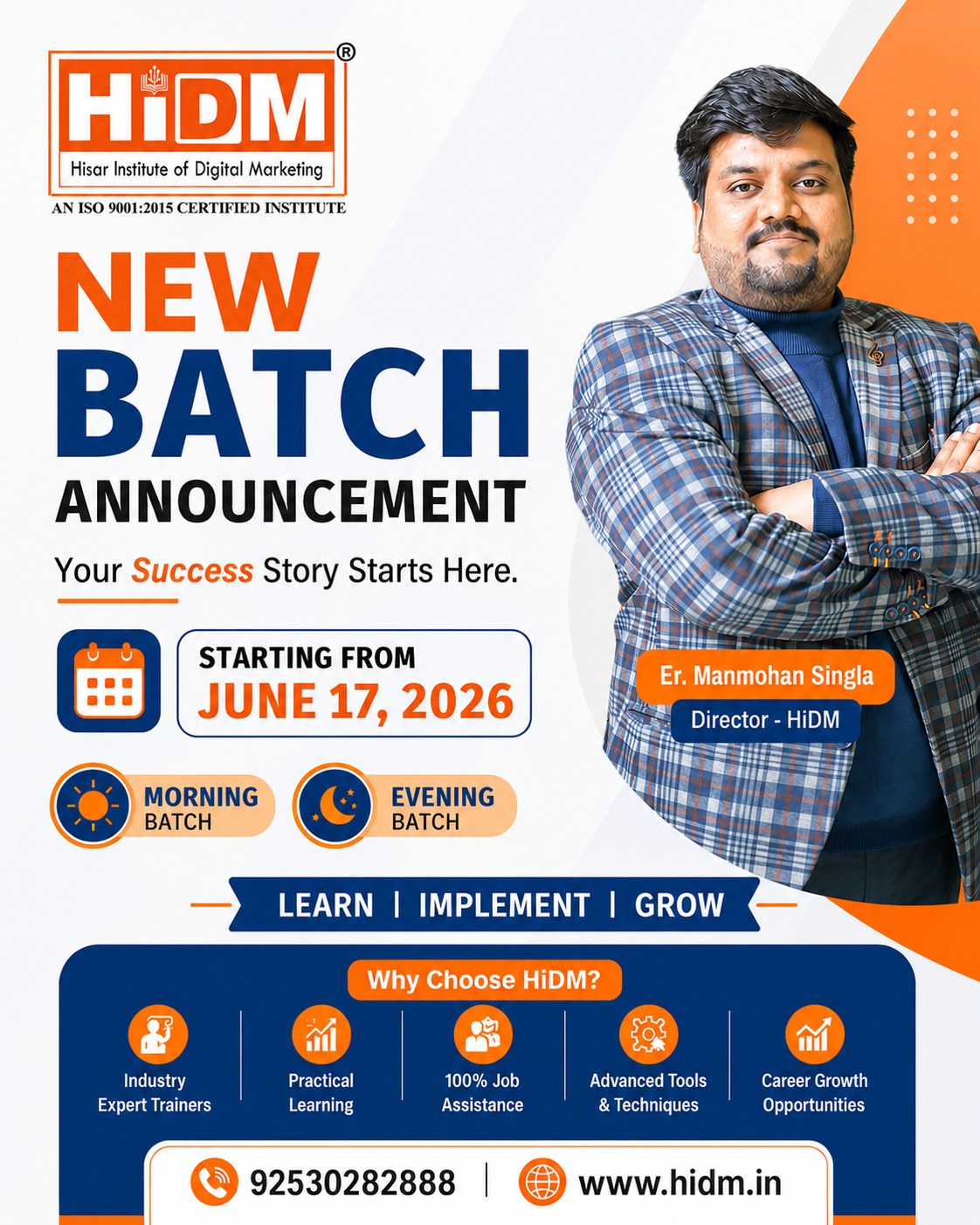 HIDM - Hisar Institute of Digital Marketing Facebook ad: Register: https://forms.gle/MJx7gPWinGNtRQyR8