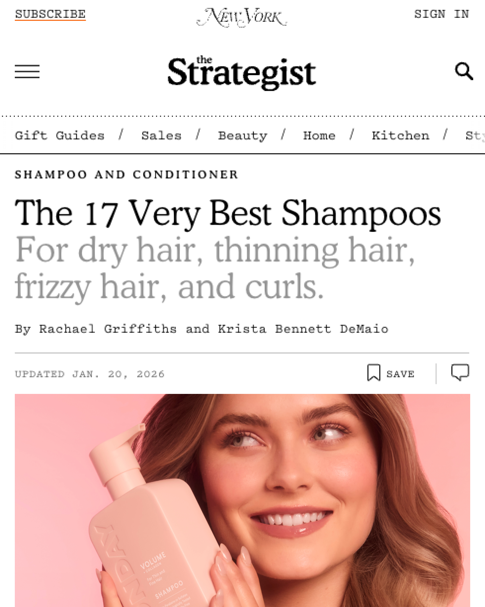MONDAY Haircare Facebook ad