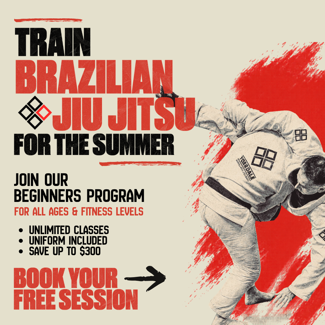 Yorkdale Martial Arts Academy Facebook ad: BOOK YOUR FREE JIU-JITSU TRIAL