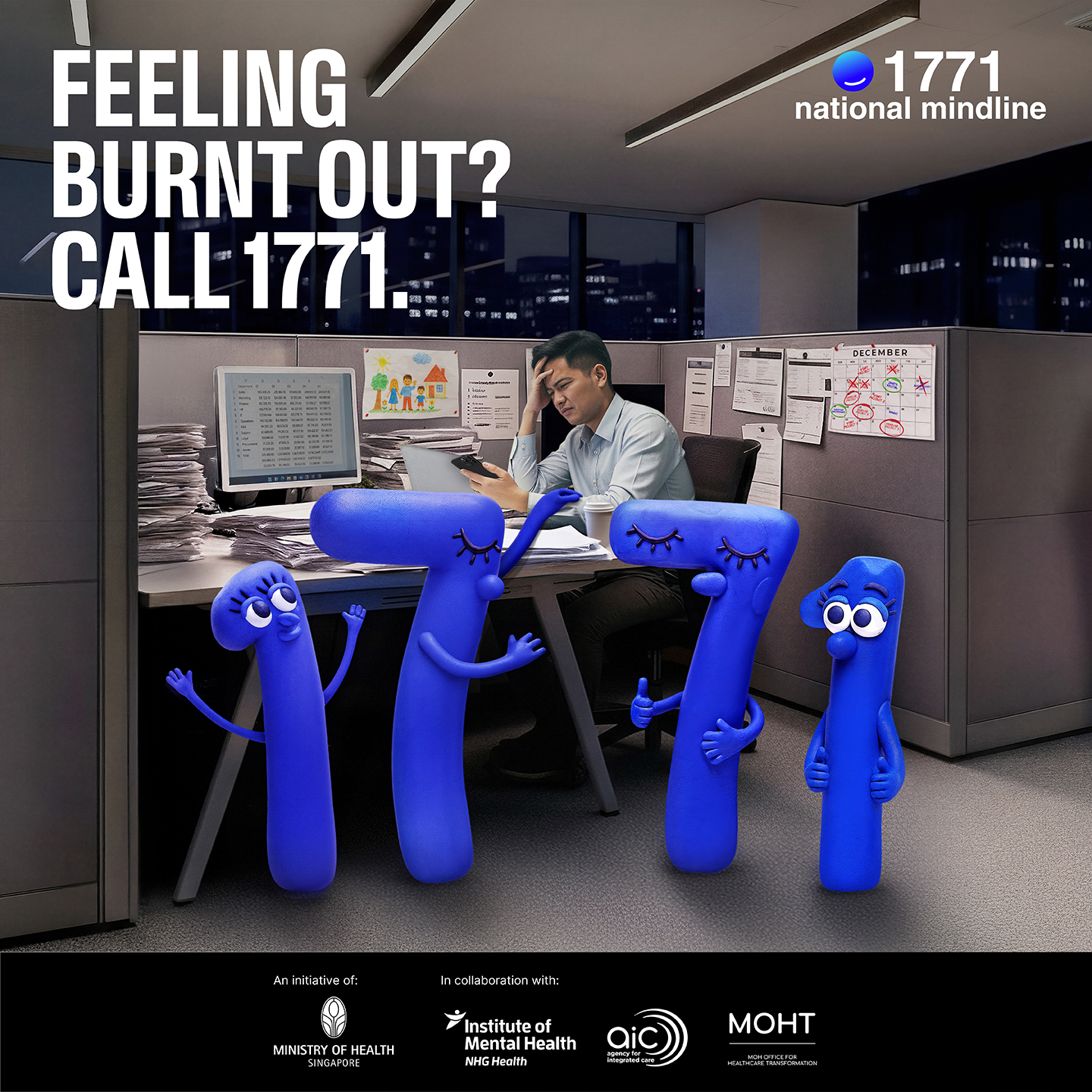 Institute of Mental Health Singapore Facebook ad: Call 1771, first stop for mental health