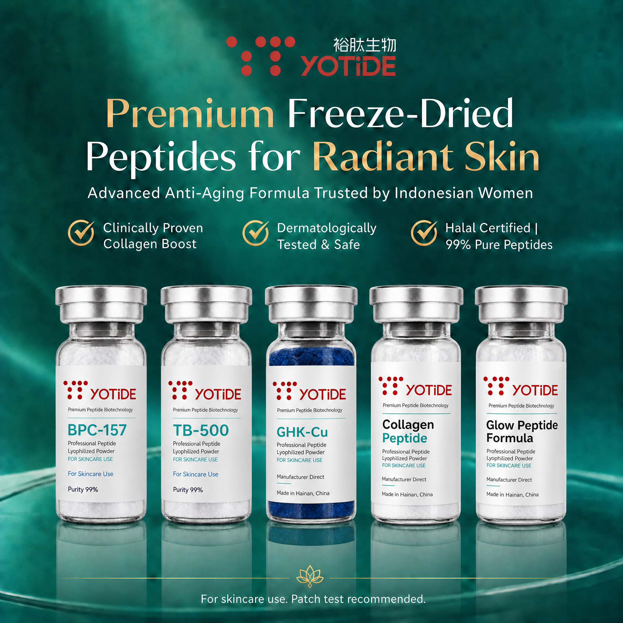 Yotide Peptide Lyophilized Powder Facebook ad: Premium Peptide Manufacturing Solutions(Yotide,你的肽专家)