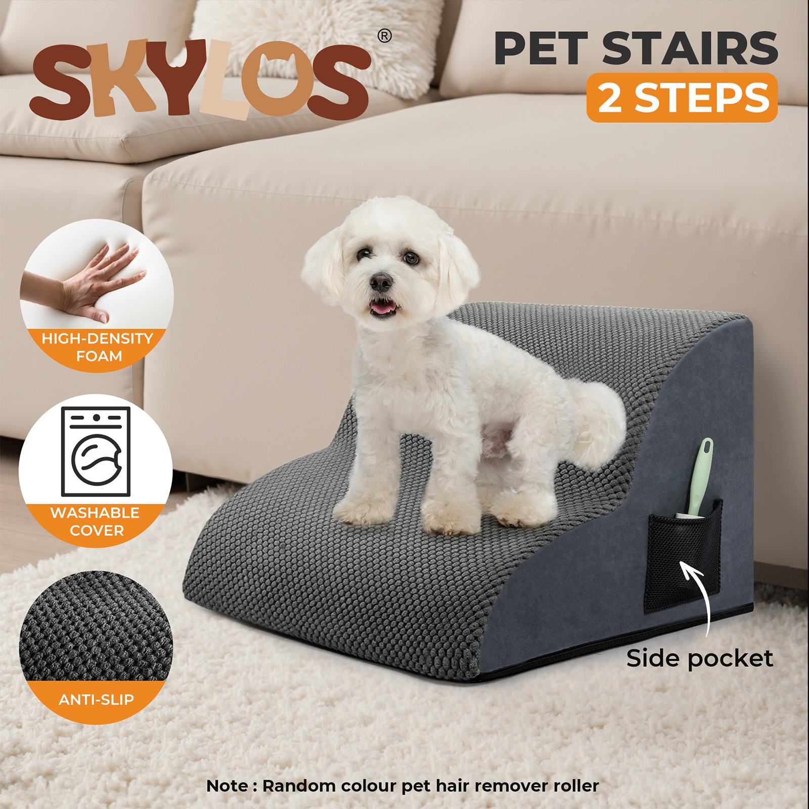 Skylos UK Facebook ad: Joint‑Friendly 2‑Step Pet Stairs