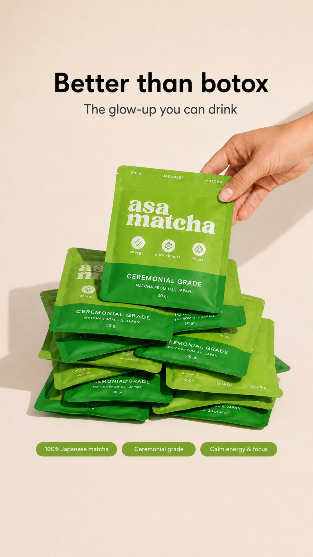 ASA Matcha Facebook ad: Your beauty routine is missing a drink