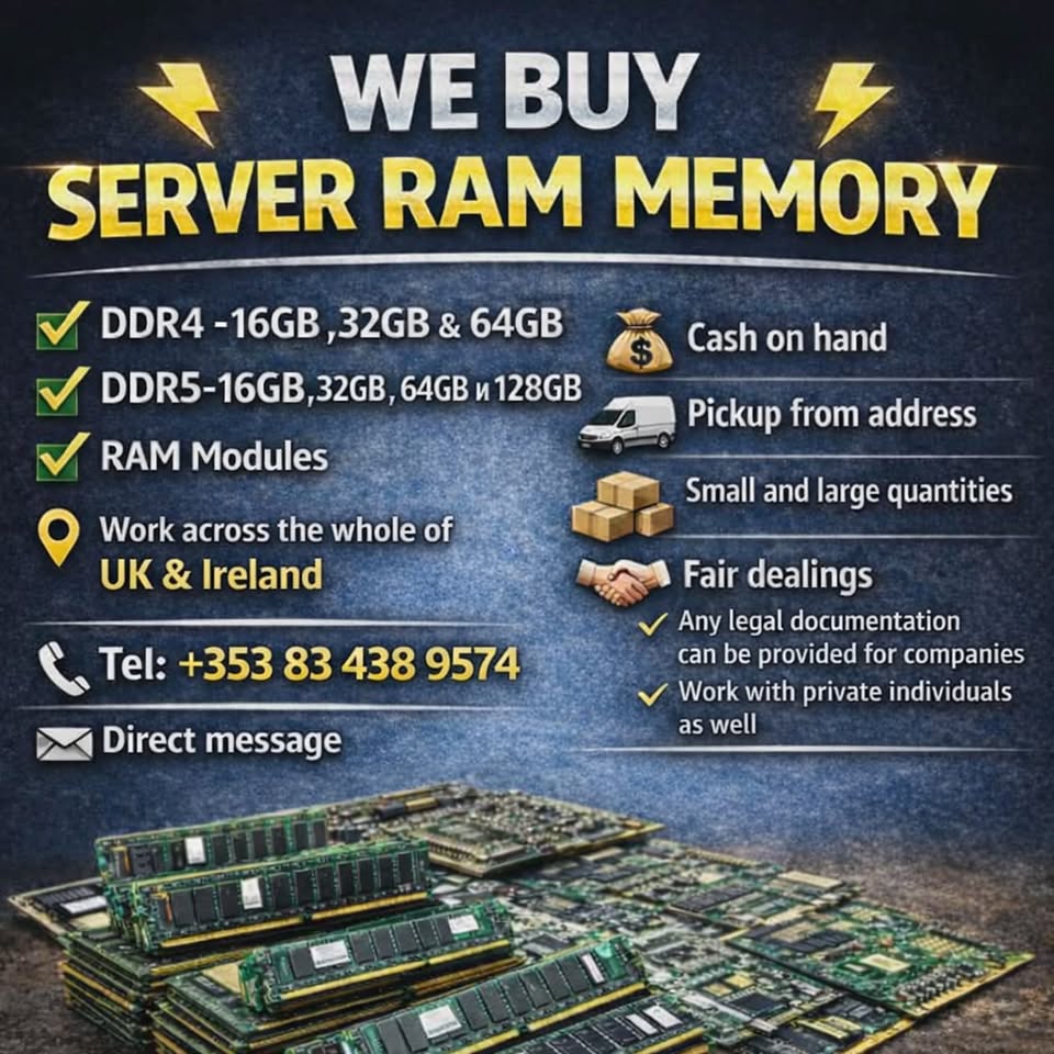 Peter Grancharov Facebook ad: Server RAM for Cash in Dublin