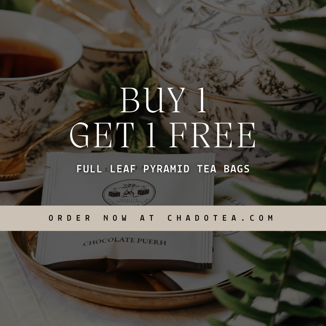 Chado Tea Room Facebook ad: More of the Tea You Love, On Us