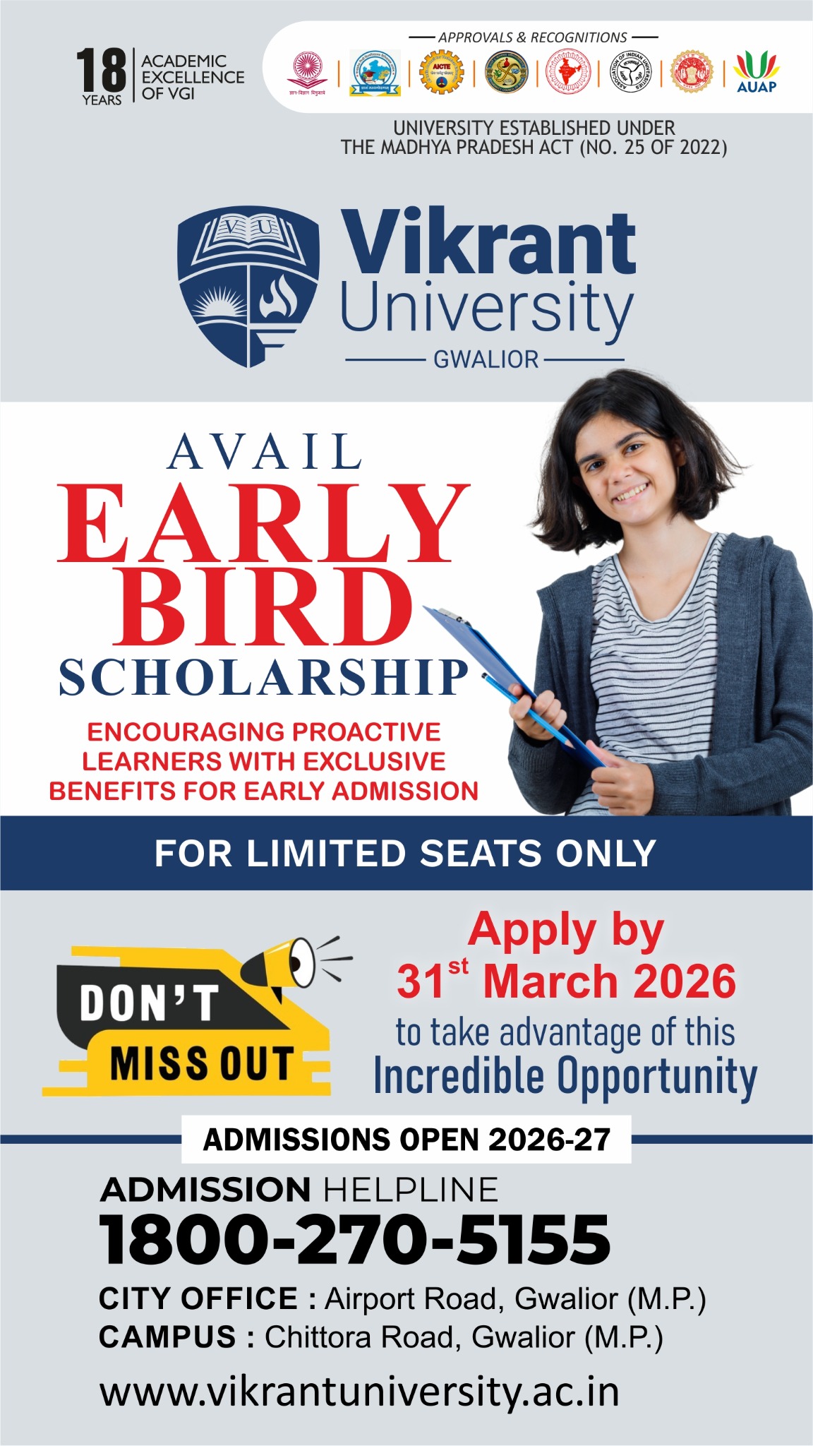 Vikrant University Facebook ad