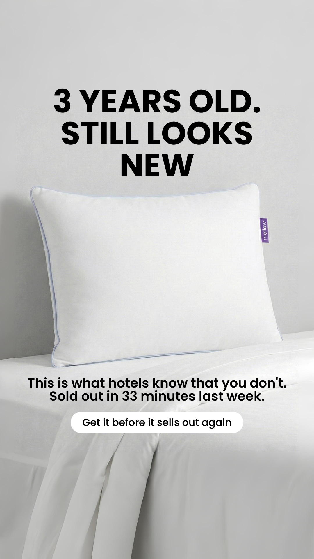 Mellow Hotel PIllows Facebook ad