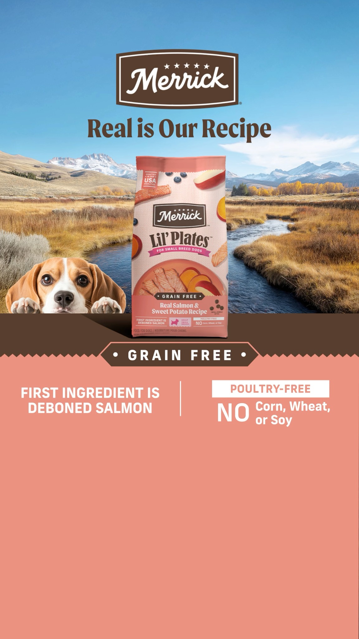 Merrick Pet Care Facebook ad: Try Merrick Lil' Plates Small Dog Food​
