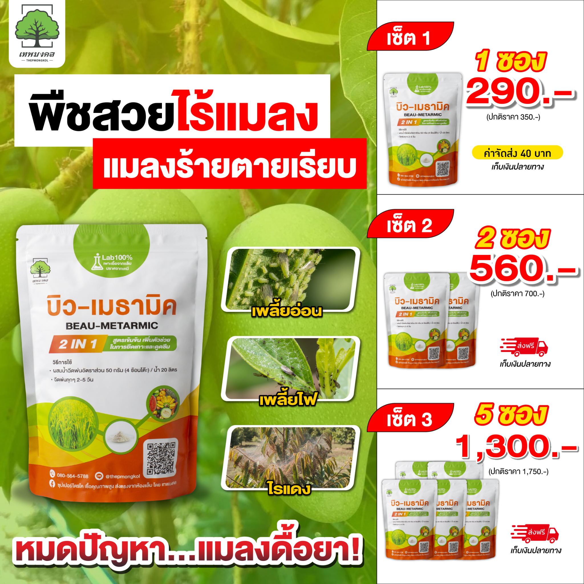 สินค้าการเกษตร เพื่อเกษตรกรไทย ตราเทพมงคล Facebook ad