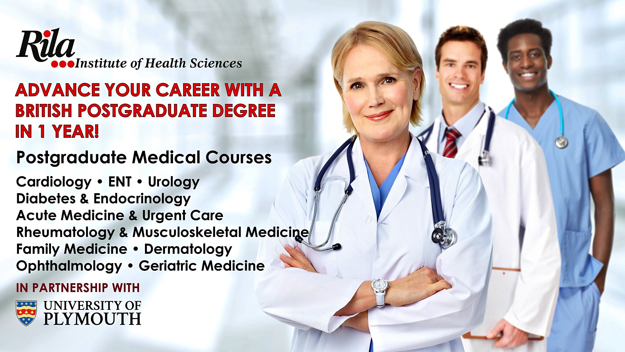 Rila Postgraduate Medical Programmes Facebook ad: Postgraduate Courses from Rila Institute of Health Sciences…