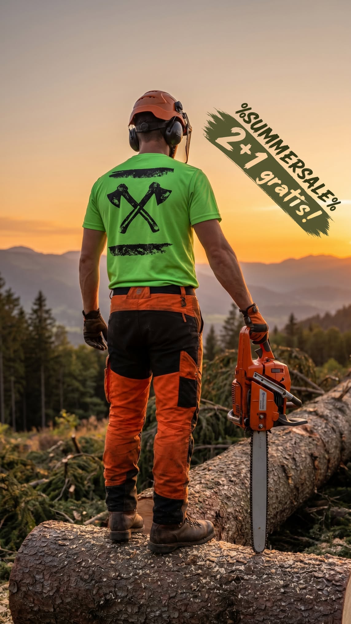 ICH UND MEIN HOLZ - Forestry Shirts Facebook ad: Summersale 2+1gratis