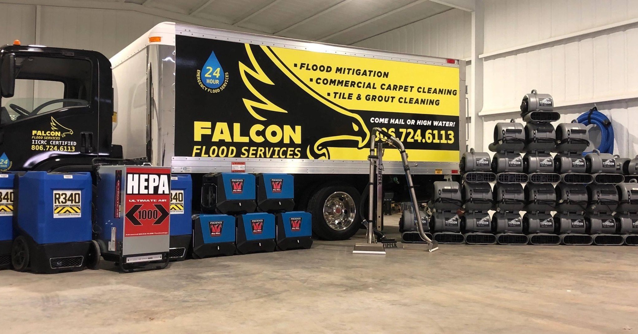 Falcon Flood Services Facebook ad