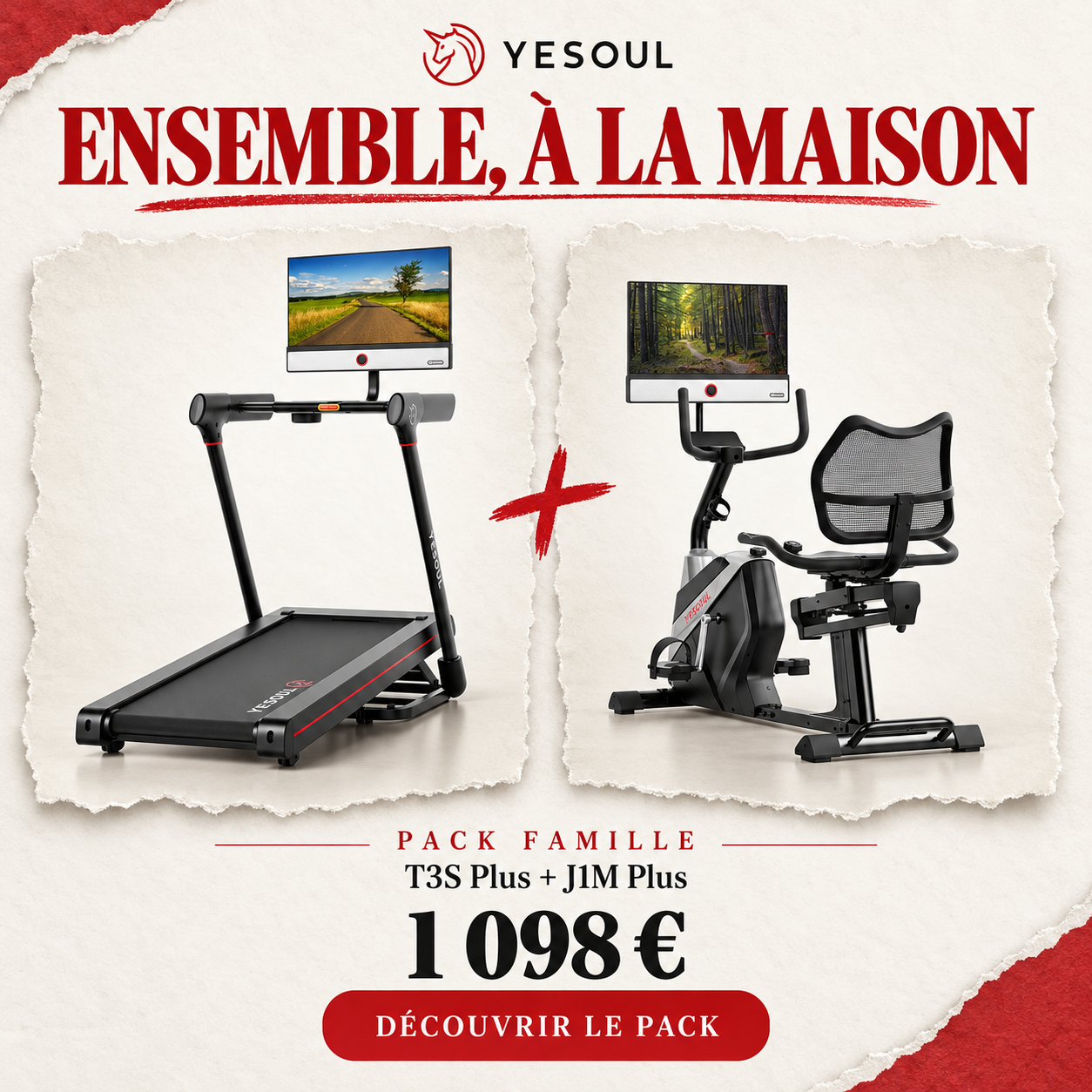 Yesoul Fitness France Facebook ad: Cet été, offrez à votre famille un espace fitness à…