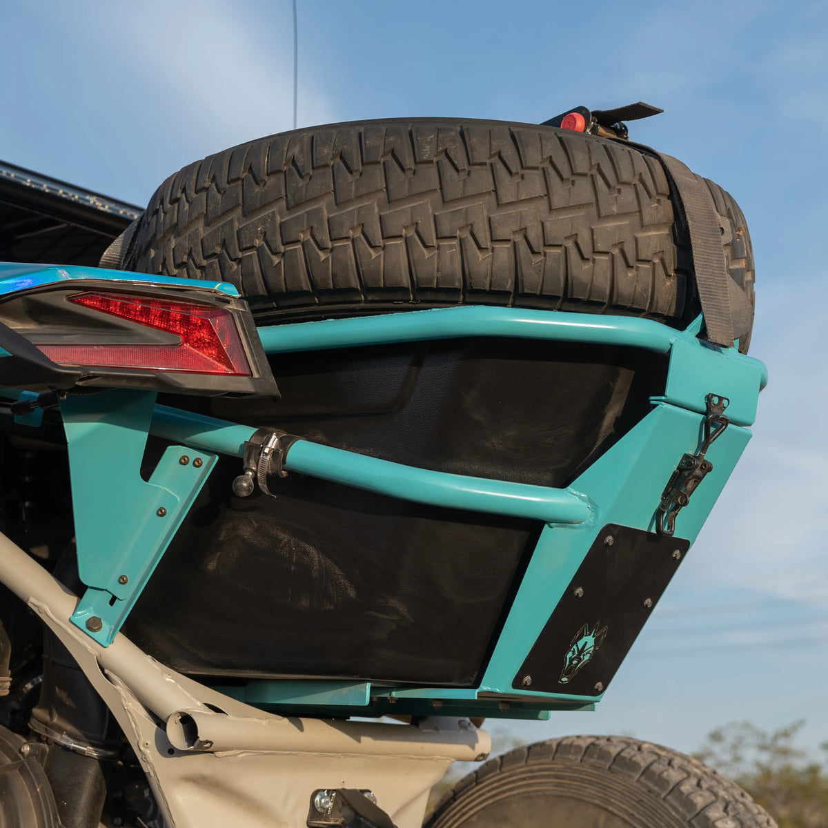 Chupacabra Offroad Facebook ad: B2G Can Am X3 Rear Storage and Tire Rack