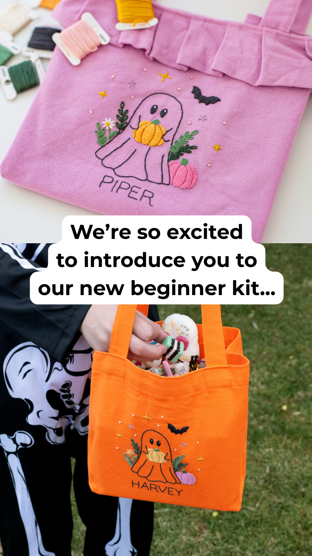 Clever Poppy Facebook ad: Embroidery Kit for Beginners