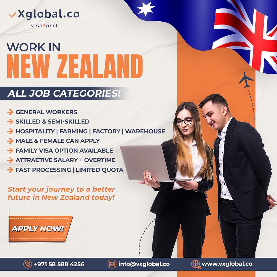 vXglobal.co. Facebook ad: Want to Work in New Zealand?