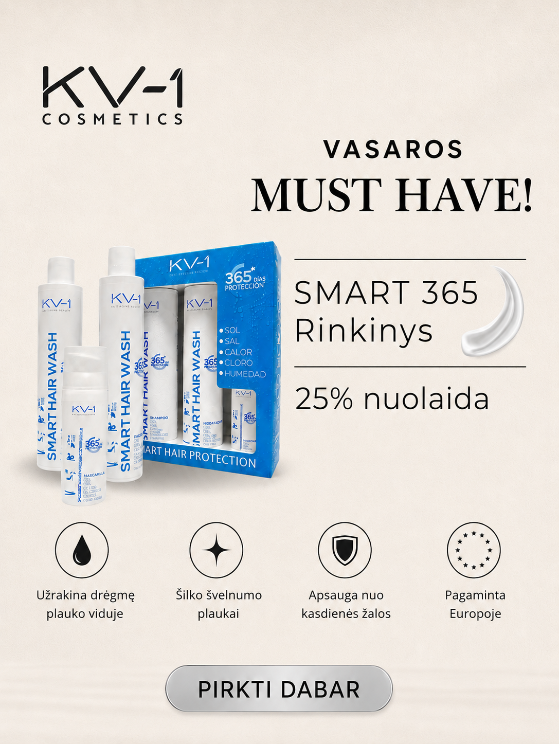 KV-1 cosmetics Facebook ad: VASAROS MUST HAVE