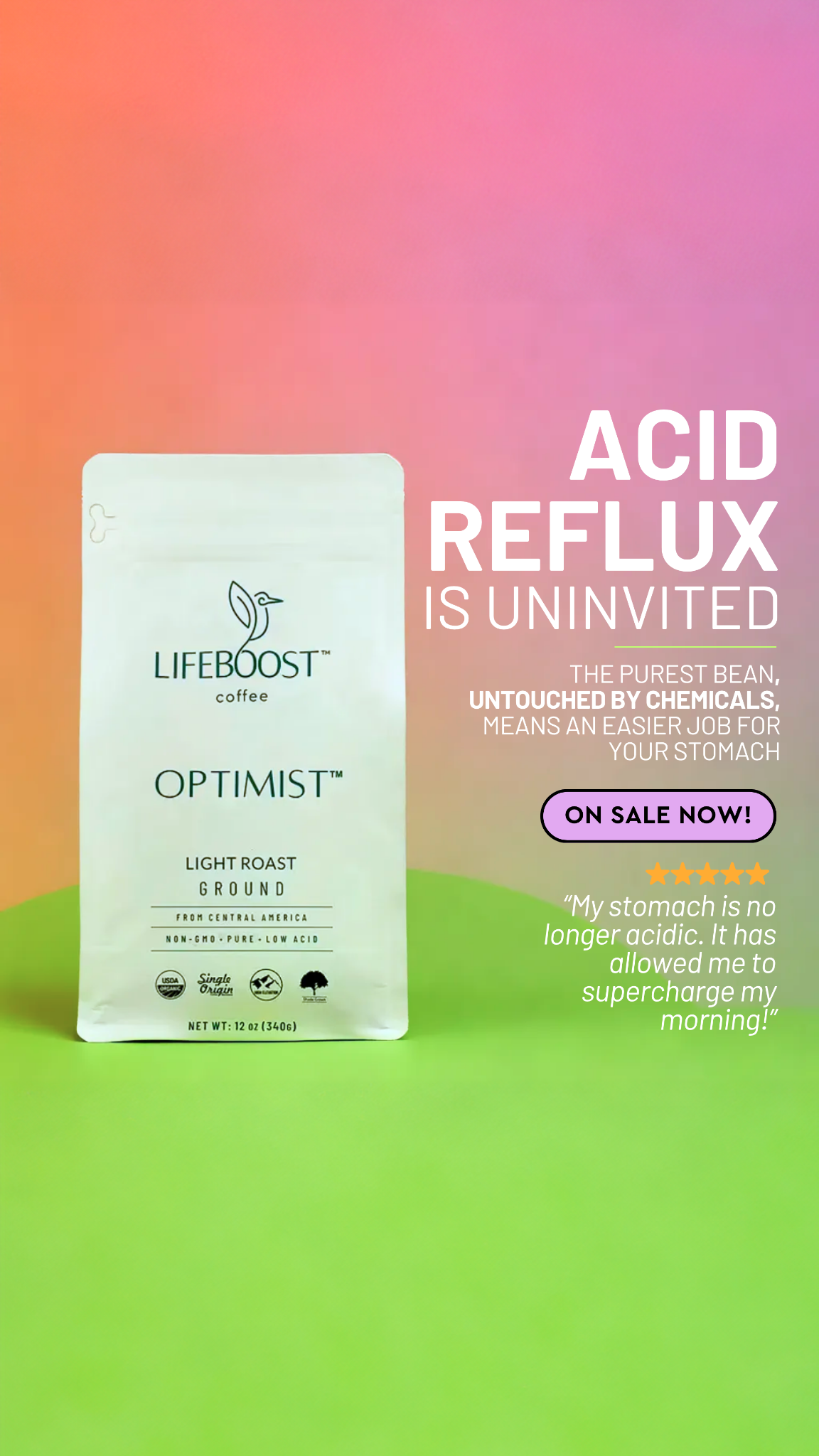 Lifeboost Coffee Facebook ad