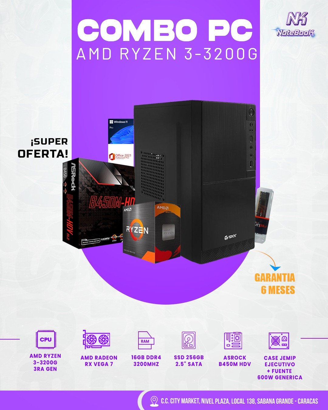Edwin Alex Facebook ad: COMBO PC AMD RYZEN 3-3200G
