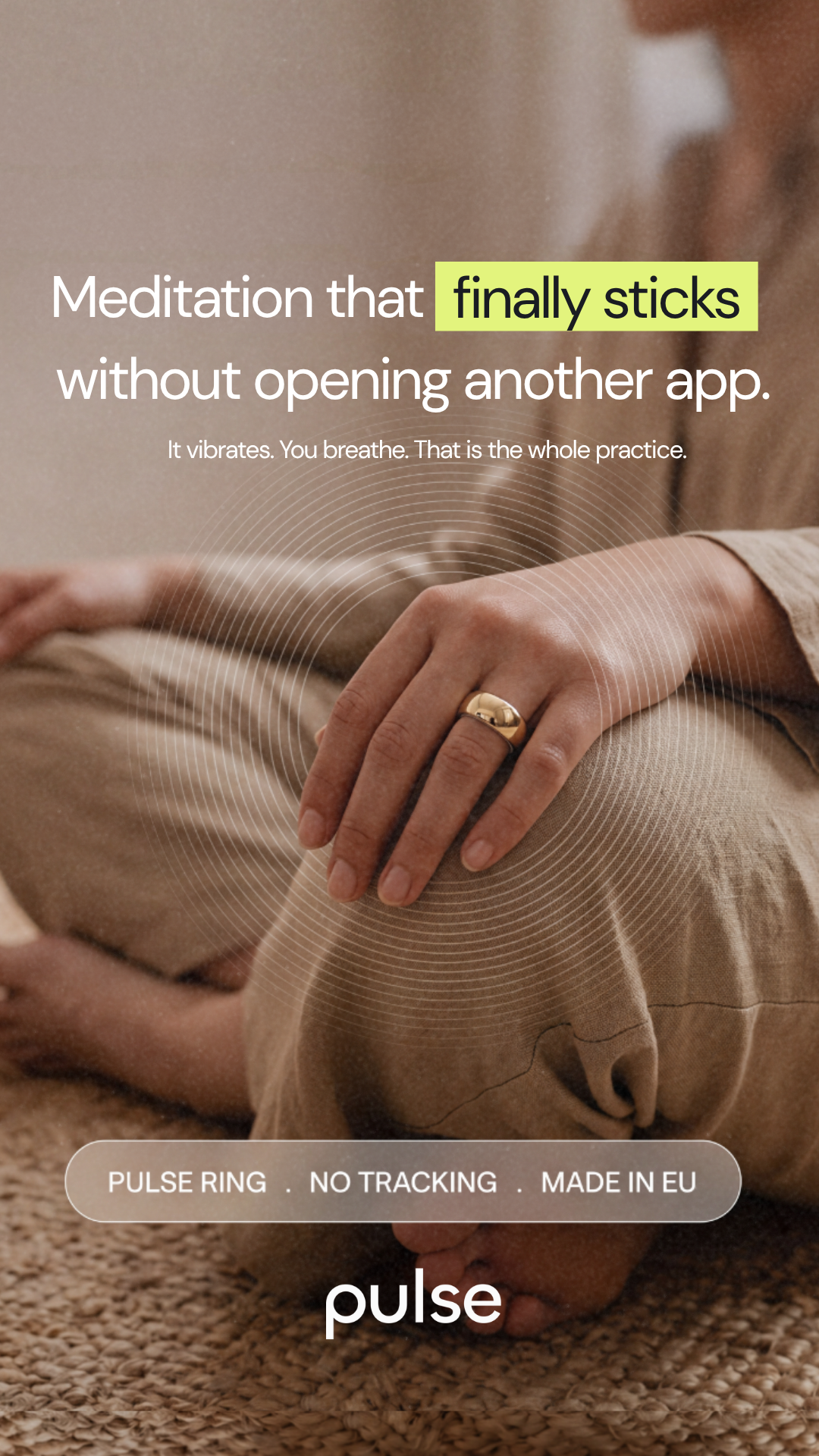 The Pulse Ring Facebook ad: Quit meditating again? It wasn't your discipline
