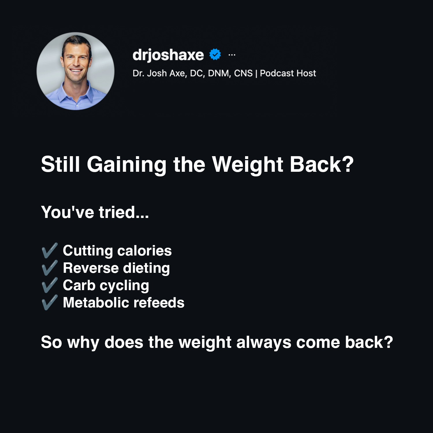 Dr. Josh Axe Facebook ad