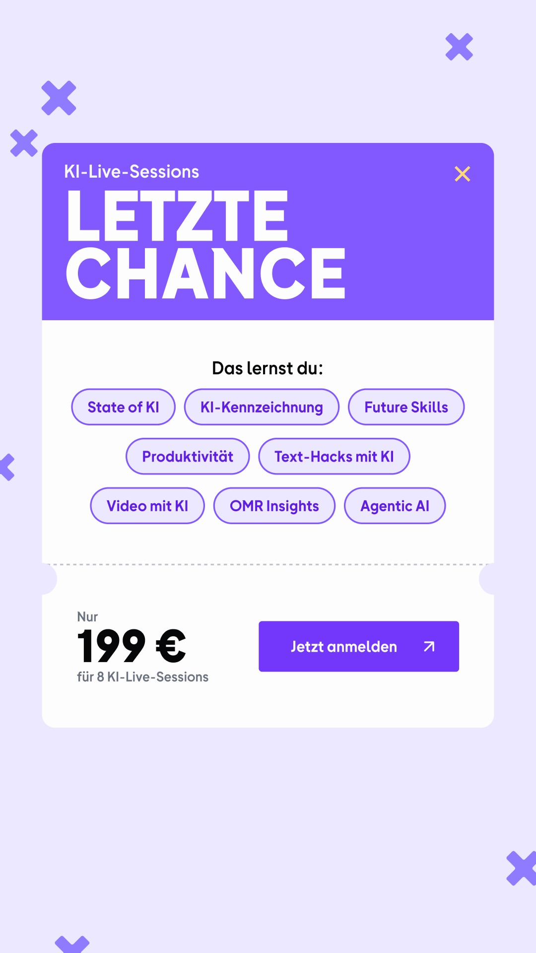 OMR Facebook ad: Dein KI-Onboarding beginnt hier.