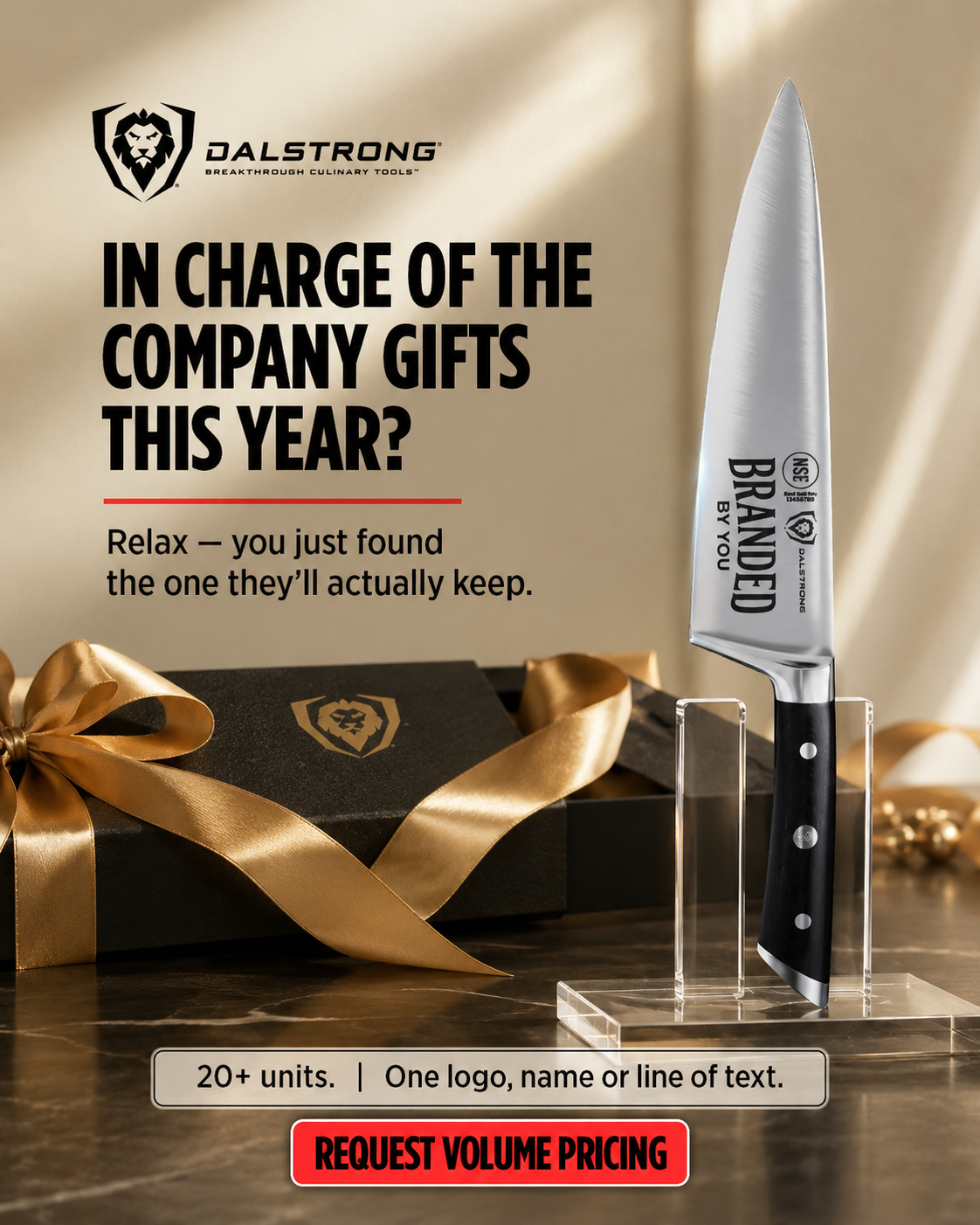 Dalstrong Facebook ad: Corporate Gifts They'll Keep