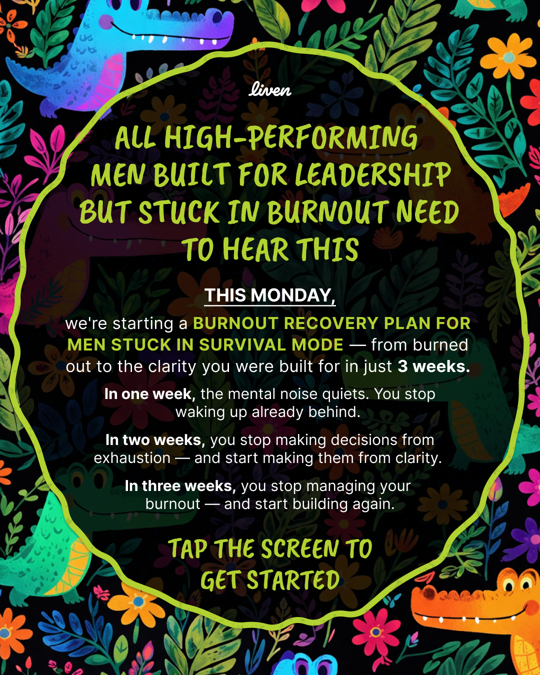 Liven: Self-Discovery Community Facebook ad