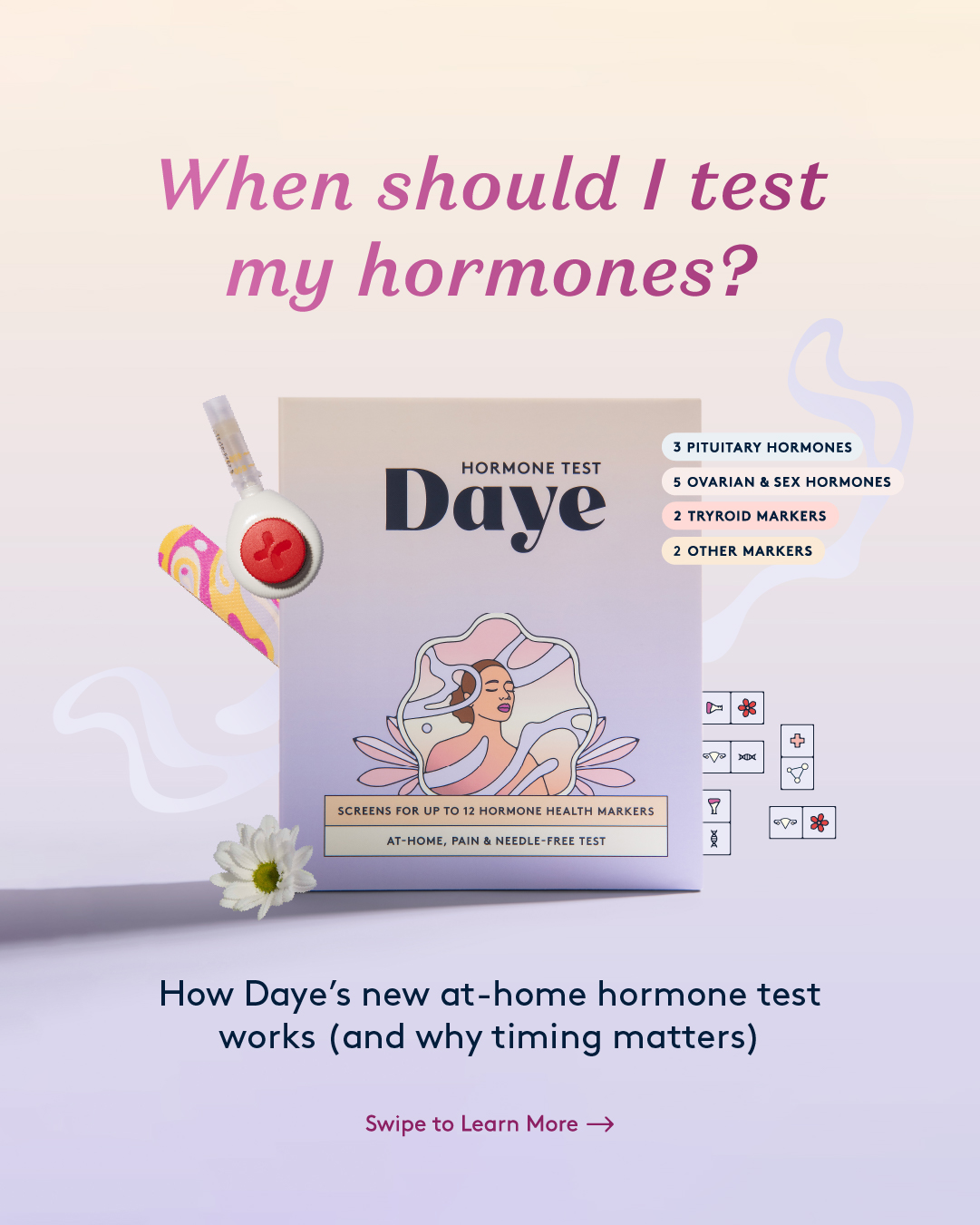 Daye Facebook ad: When should I test my hormones?