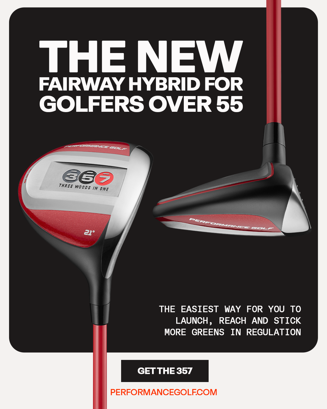 Performance Golf Facebook ad