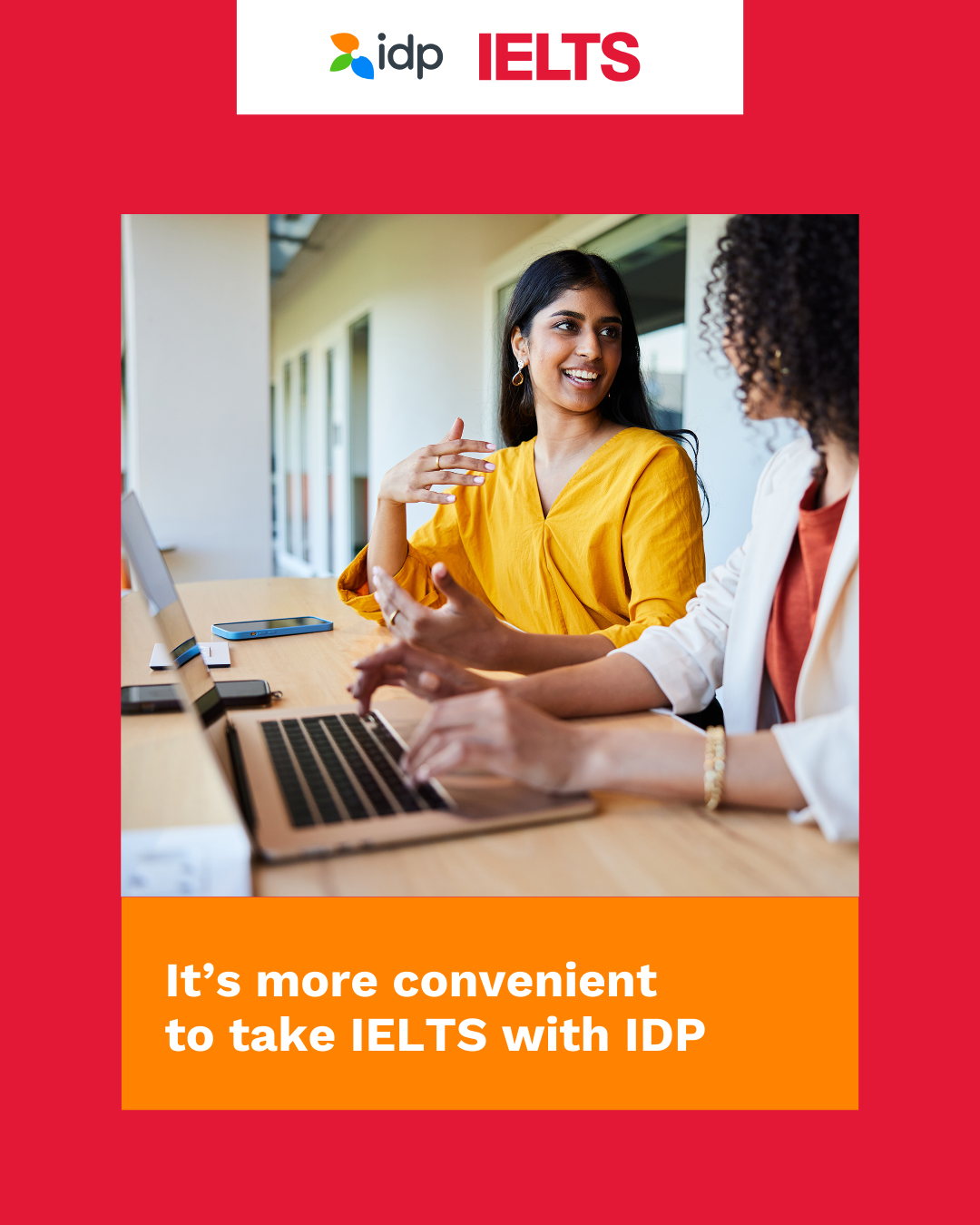 IELTS by IDP Facebook ad: It’s more convenient to take your IELTS with…