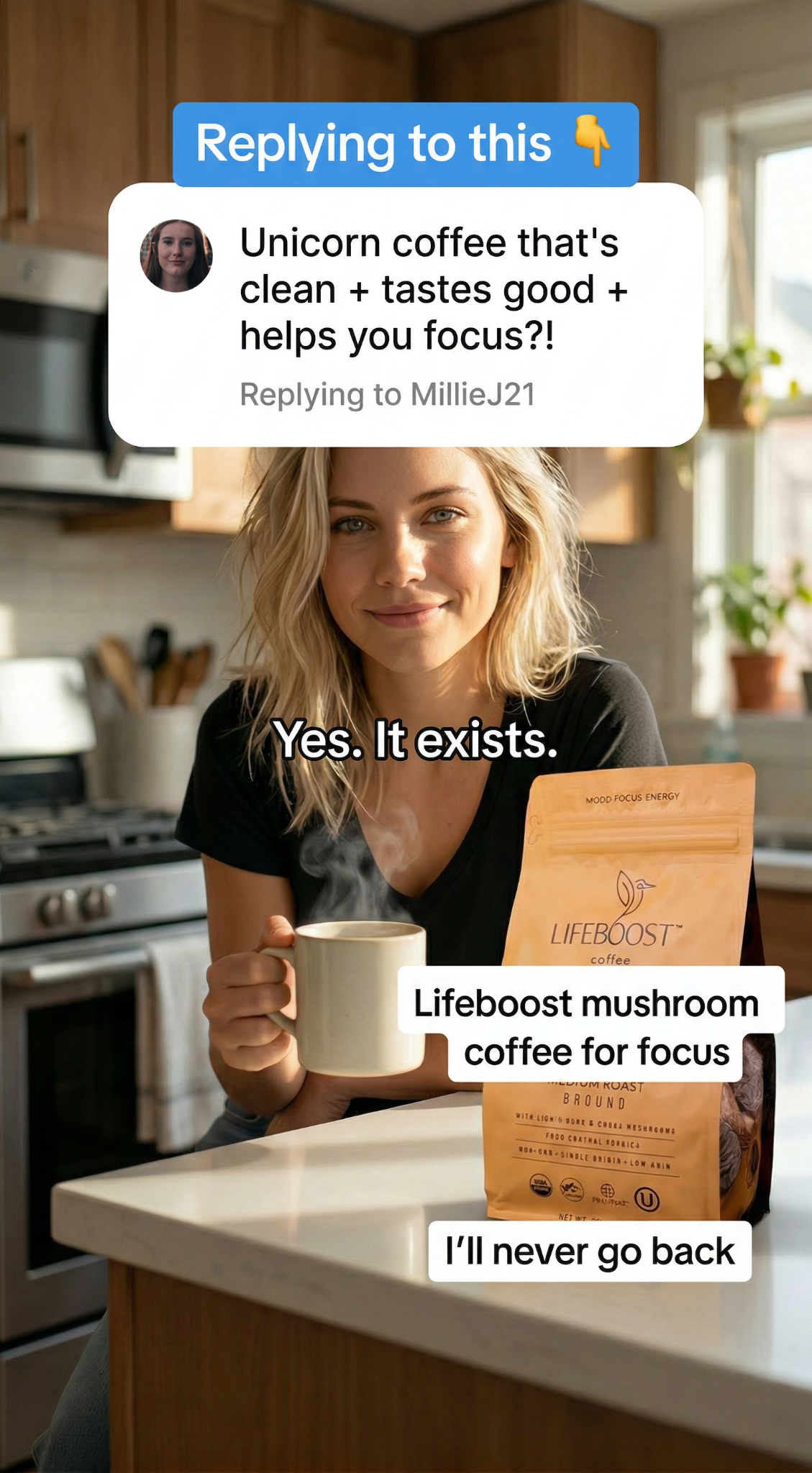 Lifeboost Coffee Facebook ad