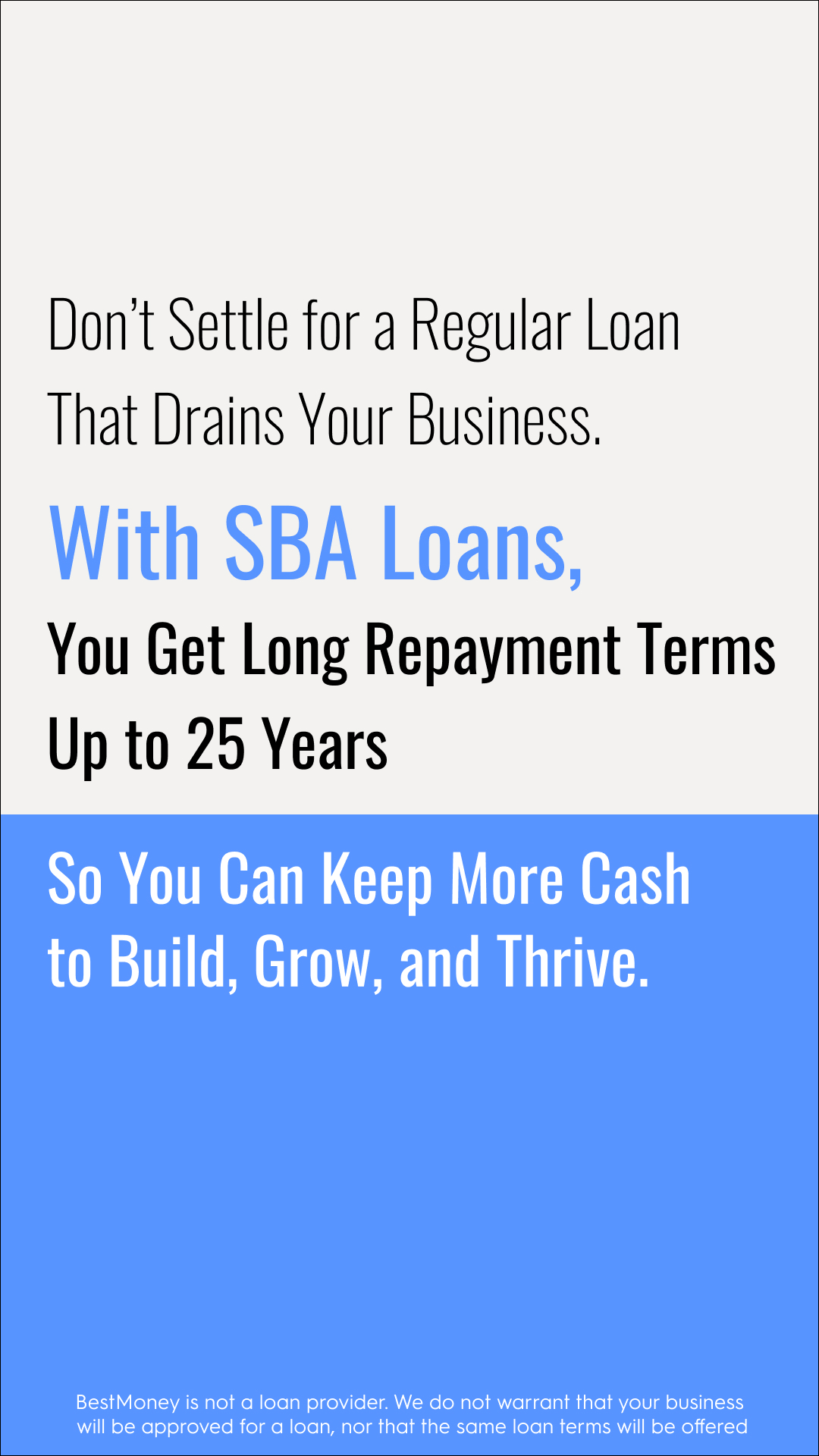 BestMoney.com - Business Loans Facebook ad