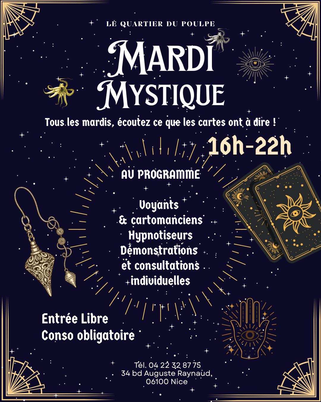Le Quartier Du Poulpe Facebook ad: LES MARDIS MYSTIQUES AU QUARTIER DU POULPE