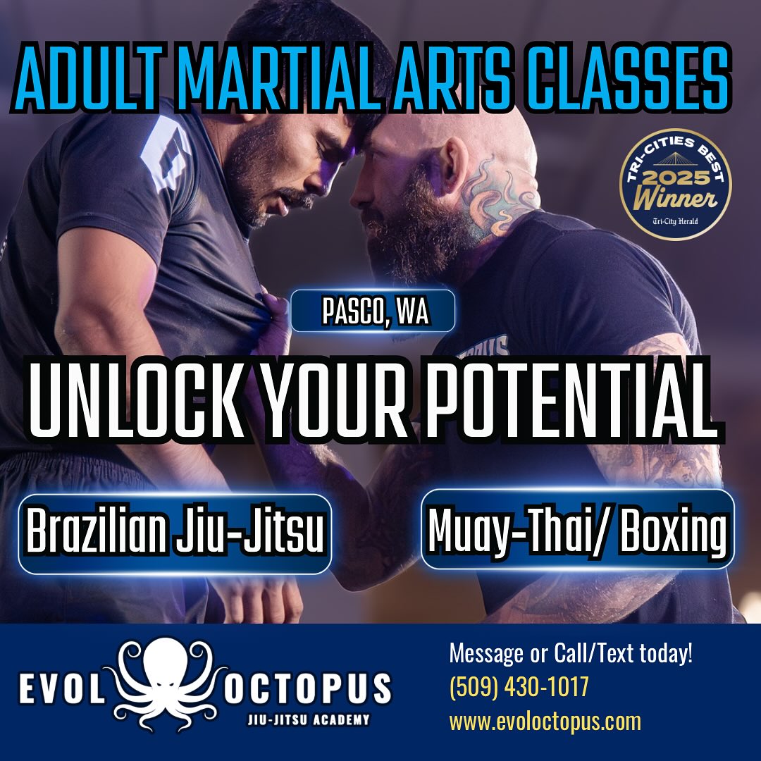 Evol Octopus Jiu-Jitsu Academy Facebook ad: Martial Arts School Near Me in Pasco | Evol Octopus…