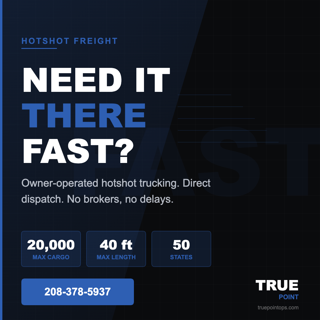 True Point Hot Shots Facebook ad: Direct Freight solutions