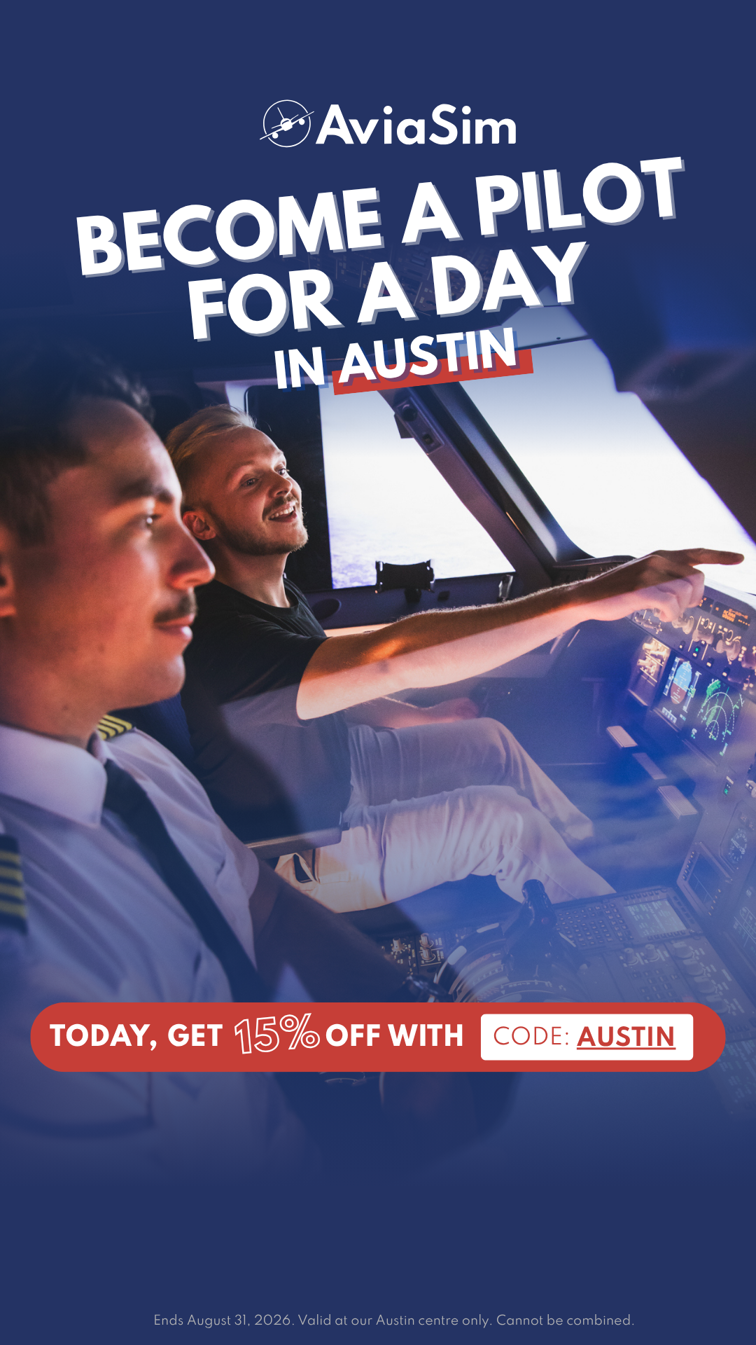 AviaSim - Flight simulators Facebook ad from Aug 19, 2026