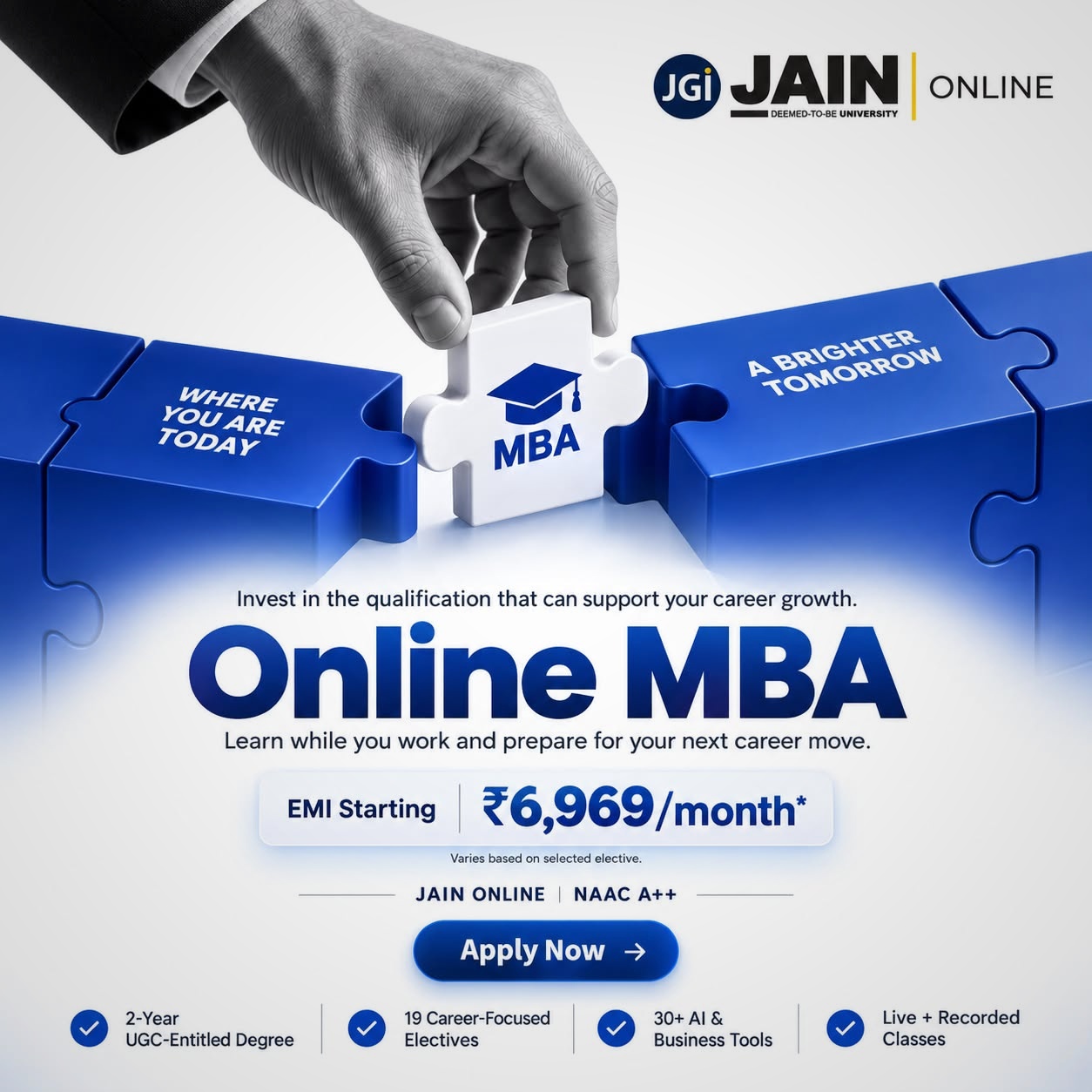 JAIN Online Facebook ad: Take the Next Step with JAIN Online