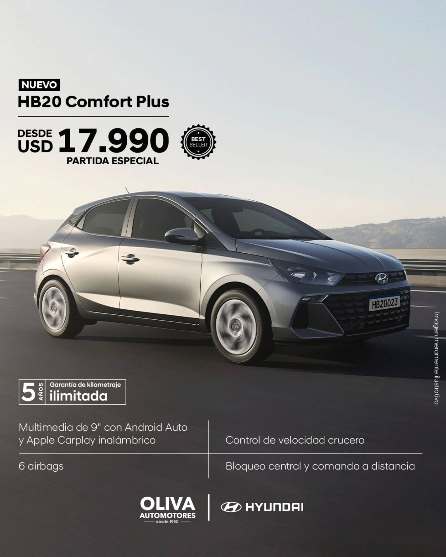 Oliva Automotores Facebook ad: Nuevo Hyundai HB20 Comfort Plus, Partida Especial