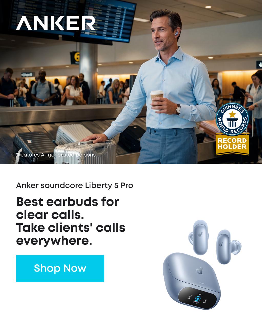 soundcore Facebook ad: Best Earbuds for Clear Calls