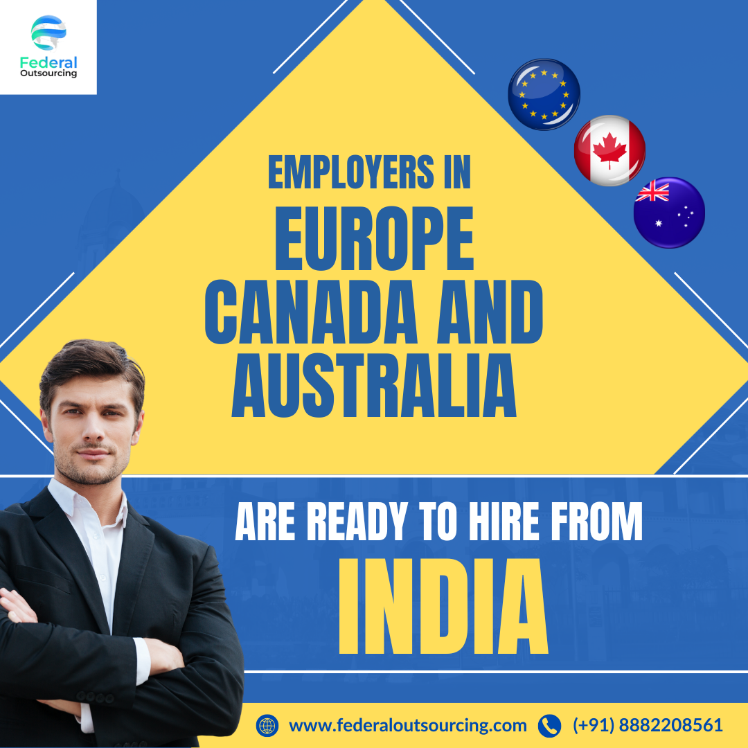 FederalOutsourcing Facebook ad: Jobs in Europe, Canada & Australia, Apply from India