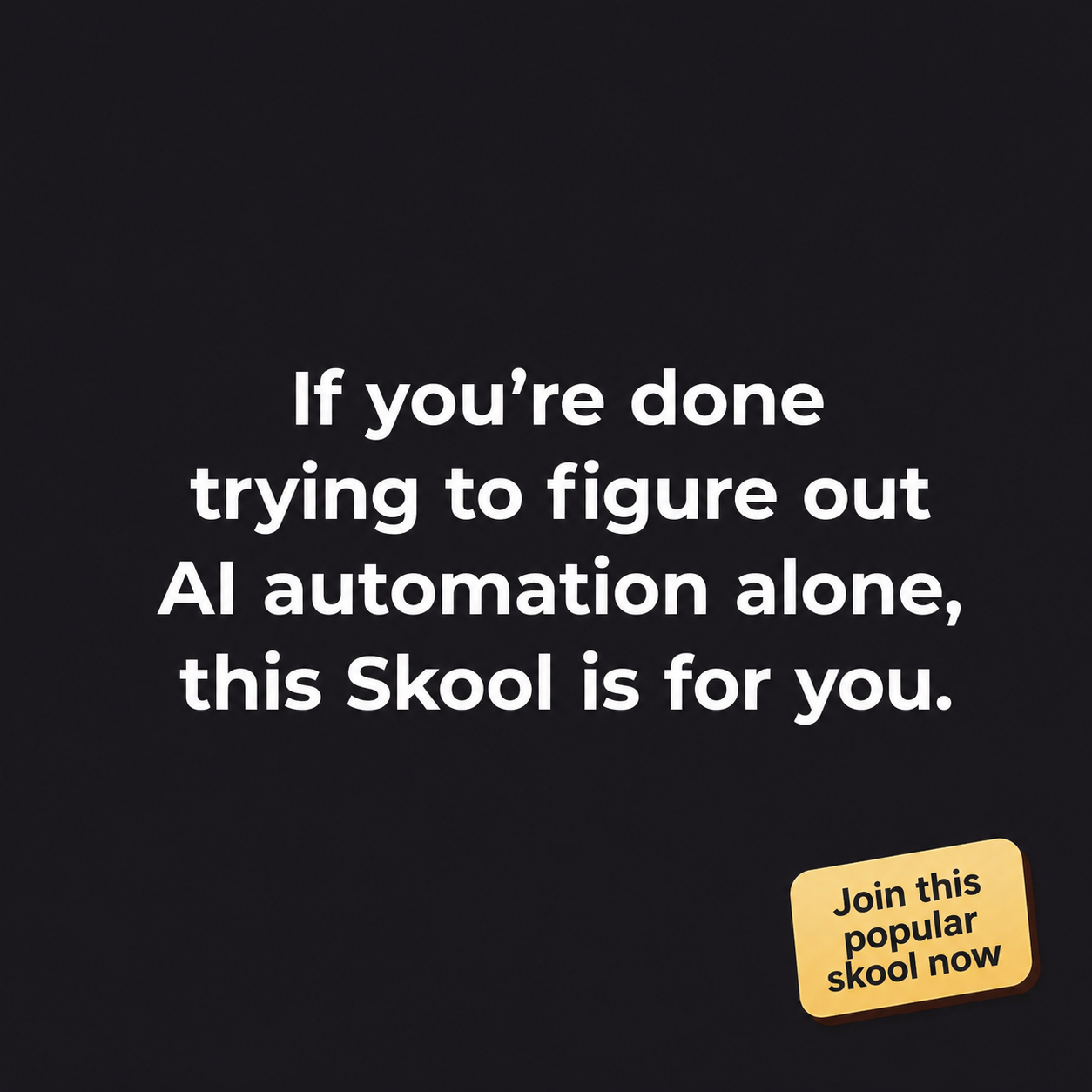 Skool Facebook ad