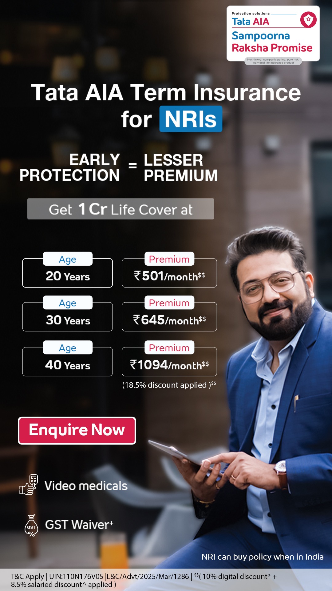 Tata AIA Life Facebook ad