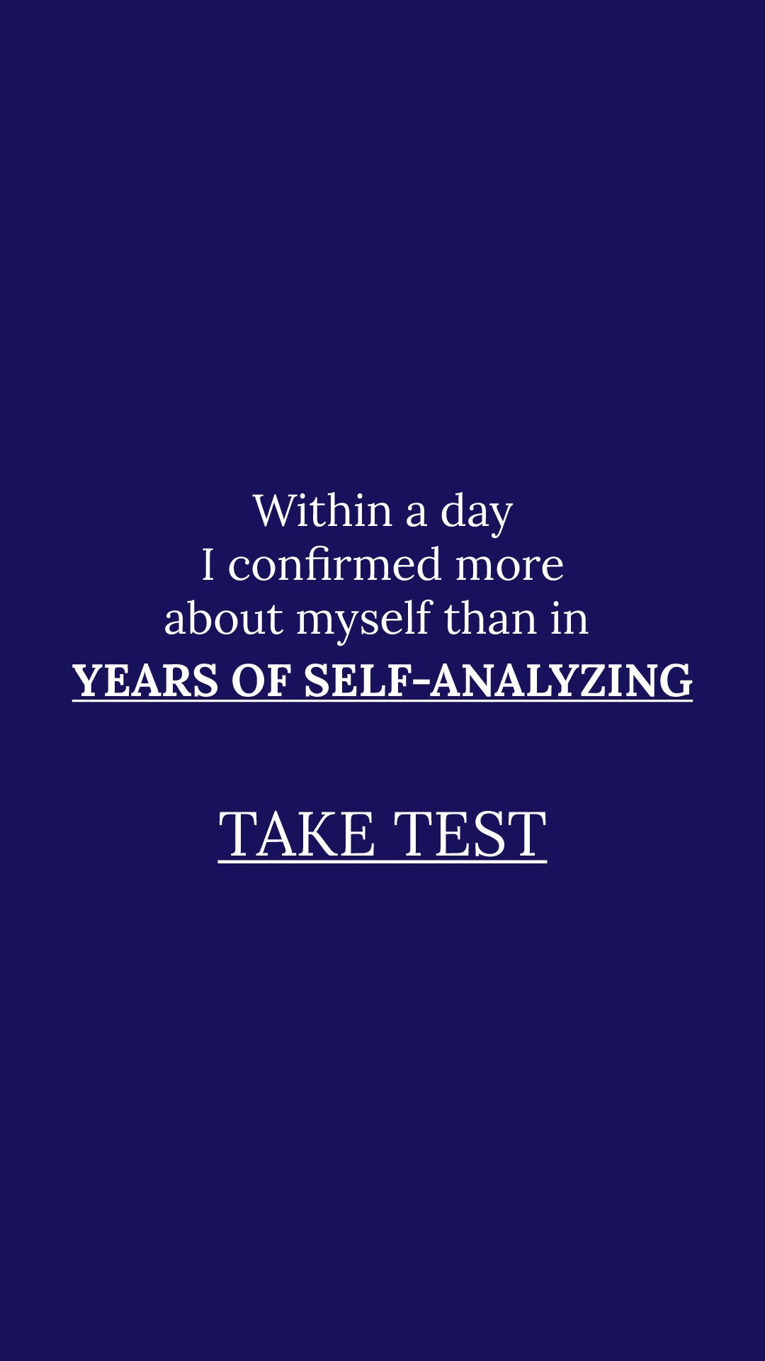 Personality Type Facebook ad