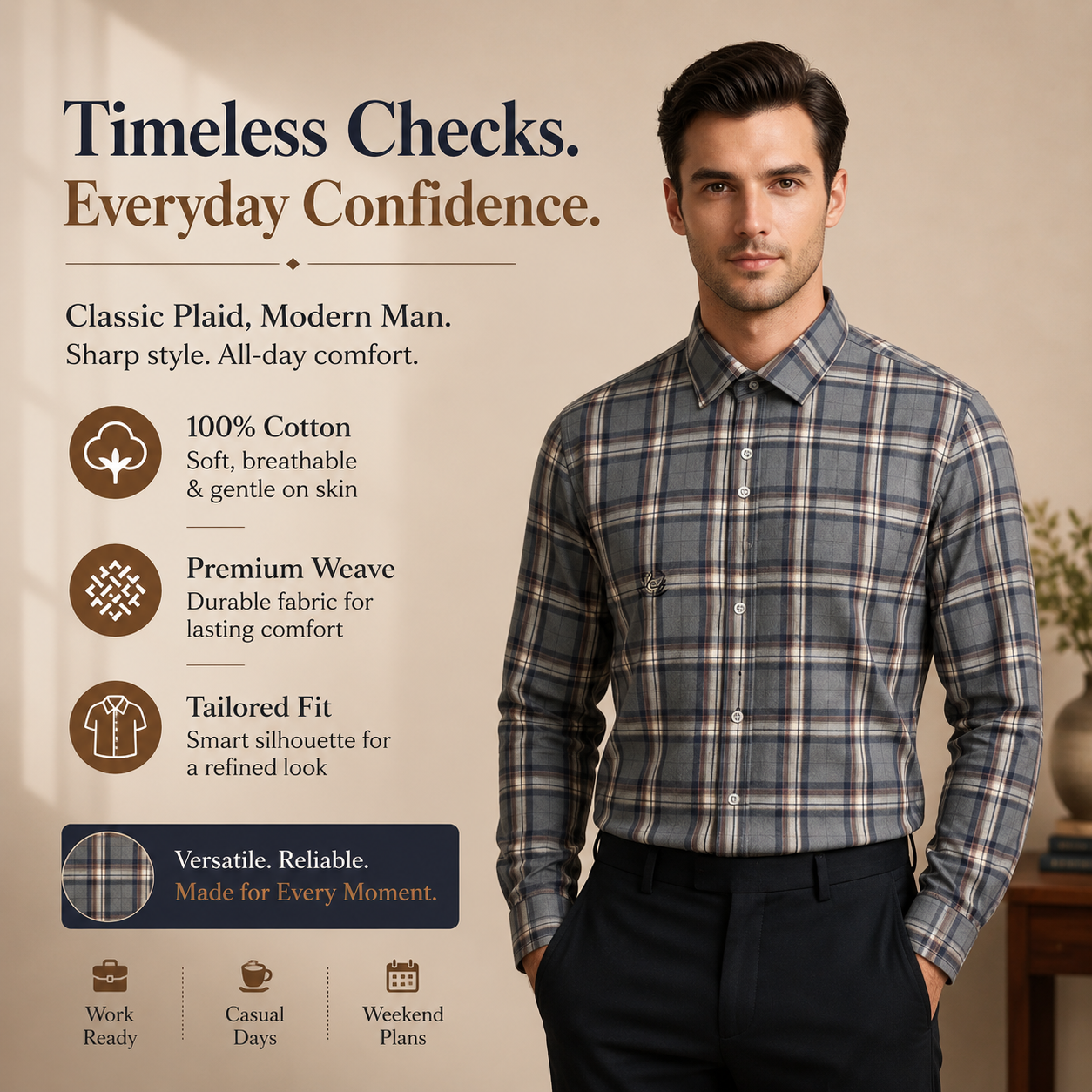 ShirtLabs Facebook ad: Buy Premium Cotton Shirt!
